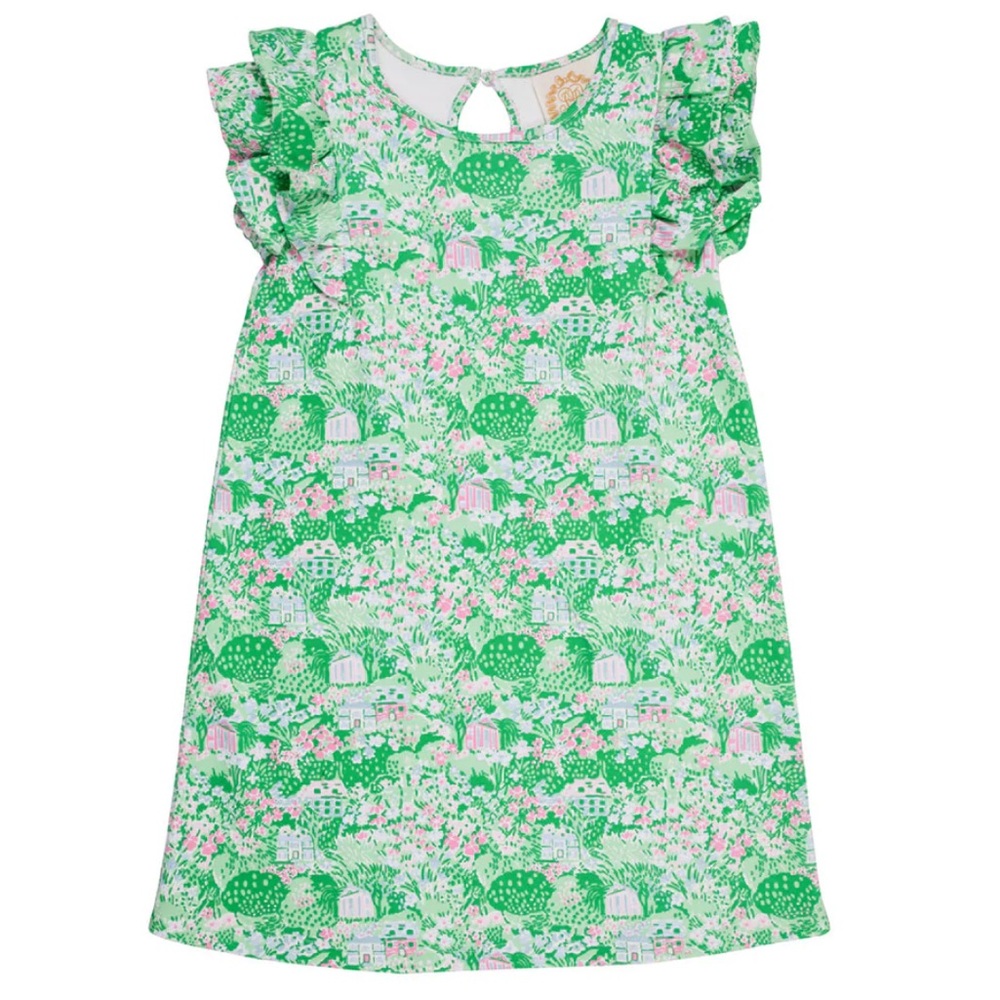 Rare TBBC Beaufort Bonnet Ruehling Ruffle Dress - Belmont Blooms Girls 14